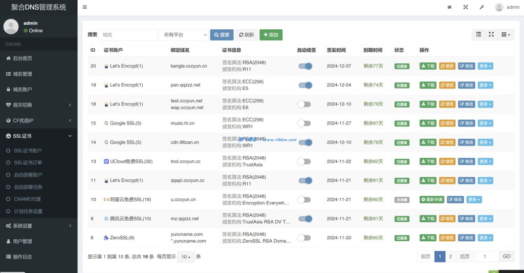 彩虹聚合DNS管理系统v2.0版本源码-知喜博客