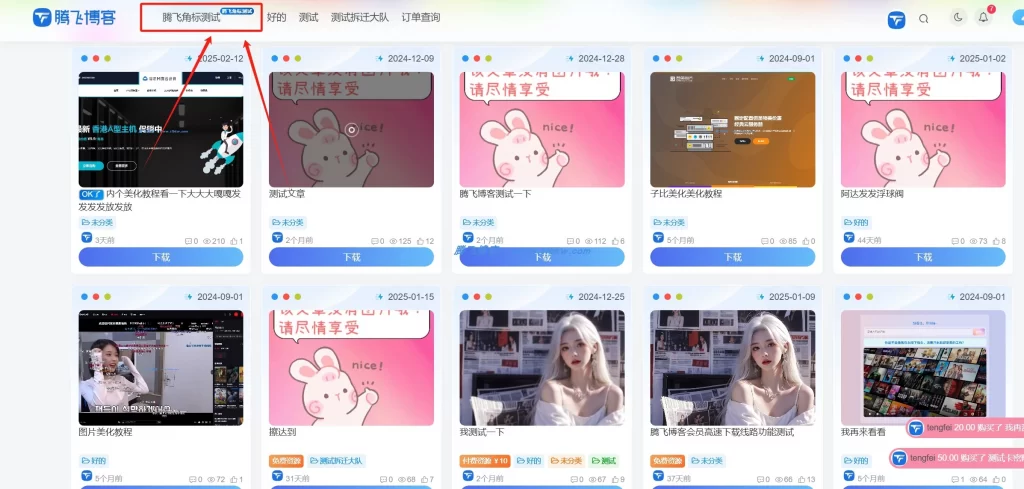 WordPress插件 – 顶部菜单角标标识插件-知喜博客