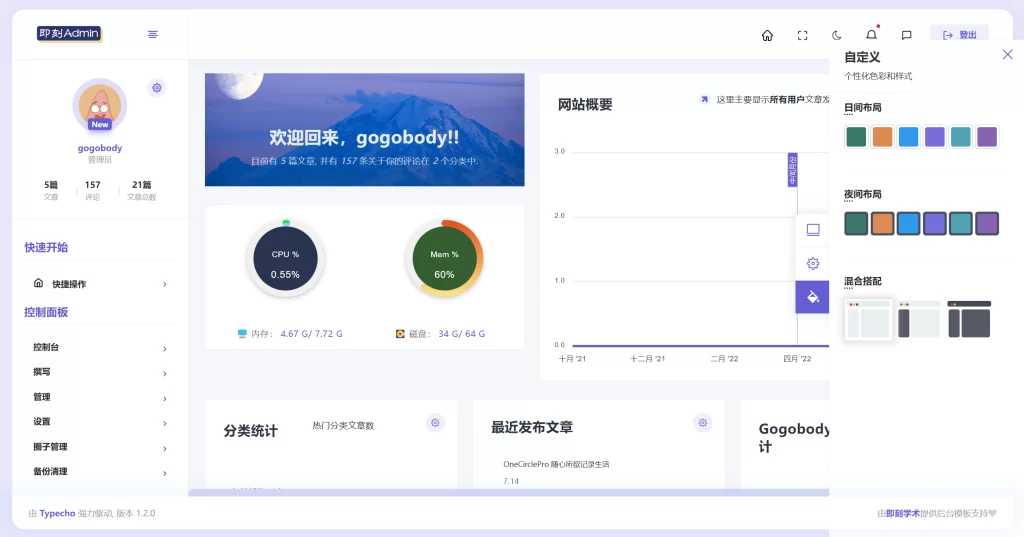 图片[4] - Typecho 模版 - 后台模板 JkAdmin