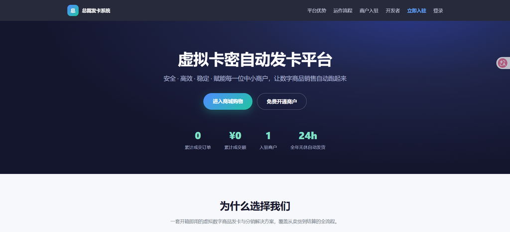 图片[1]-总裁发卡系统商户版源码-知喜博客